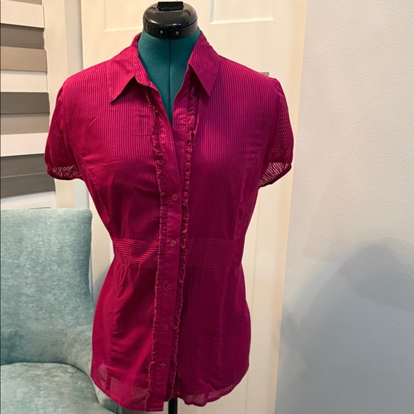The Limited Tops - The Limited Fuchsia Button Down Shirt